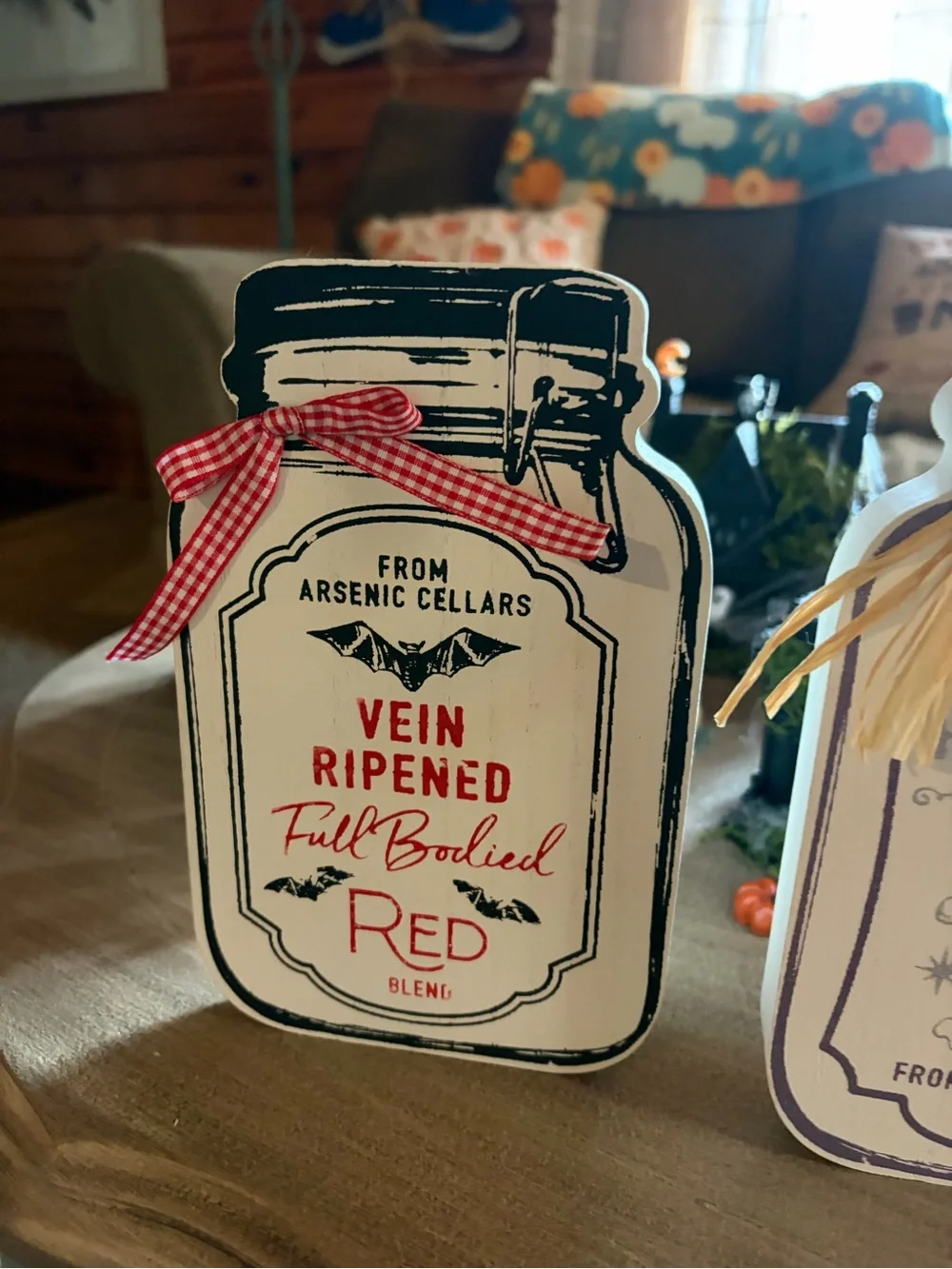 Chalk Couture Halloween Mason Jar Signs - Purple and Red